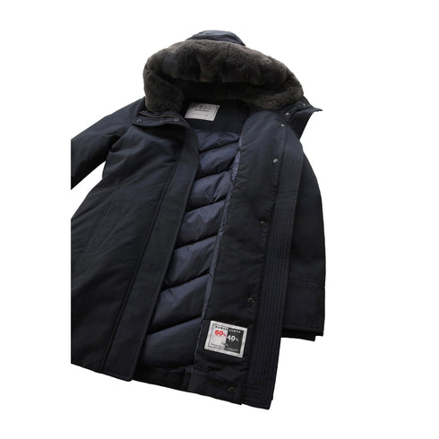 Woolrich Parka Parka Donna Double con collo in pelliccia Dark navy A24 - WOOLRICHCFWWOU0724FRUT0001 - DKN - S - Francavilla Moda